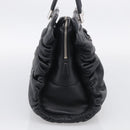 Christian Dior Carreno Hand Bag Leather Black Silver Auth am12928V-4