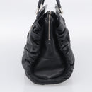Christian Dior Carreno Hand Bag Leather Black Silver Auth am12928V-5