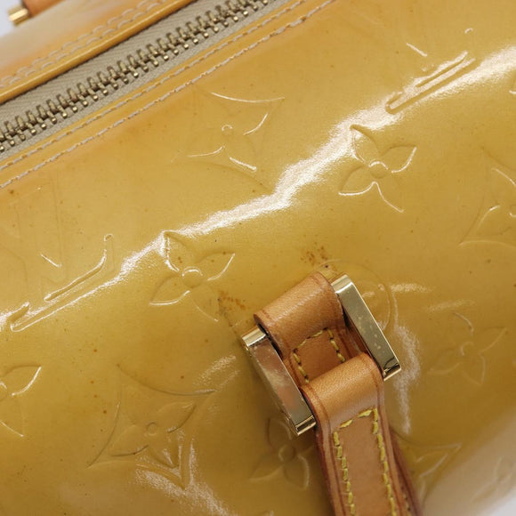 LOUIS VUITTON Monogram Vernis Bedford Hand Bag Beige M91006 LV Auth am12929V