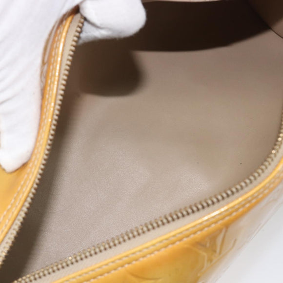 LOUIS VUITTON Monogram Vernis Bedford Hand Bag Beige M91006 LV Auth am12929V