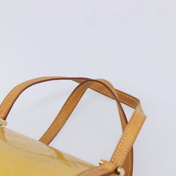 LOUIS VUITTON Monogram Vernis Bedford Hand Bag Beige M91006 LV Auth am12929V
