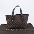 GUCCI GG Canvas Hand Bag Gold Brown 257249 Auth am12939V-23