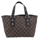 GUCCI GG Canvas Hand Bag Gold Brown 257249 Auth am12939V-3