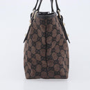 GUCCI GG Canvas Hand Bag Gold Brown 257249 Auth am12939V-4