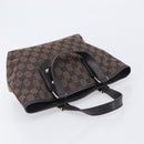 GUCCI GG Canvas Hand Bag Gold Brown 257249 Auth am12939V-6