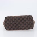 GUCCI GG Canvas Hand Bag Gold Brown 257249 Auth am12939V-9