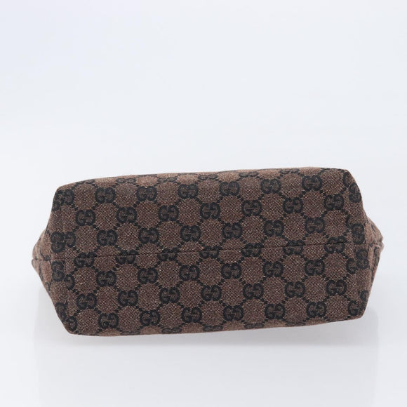 GUCCI GG Canvas Hand Bag Gold Brown 257249 Auth am12939V