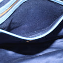 Miu Miu Tote Bag Leather Blue Gold Auth am12943V-21