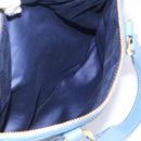 Miu Miu Tote Bag Leather Blue Gold Auth am12943V-26