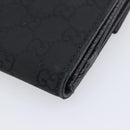GUCCI GG Canvas Long Wallet Nylon Black Silver 231835 Auth am12944V-10