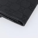 GUCCI GG Canvas Long Wallet Nylon Black Silver 231835 Auth am12944V-11