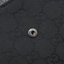GUCCI GG Canvas Long Wallet Nylon Black Silver 231835 Auth am12944V-15