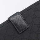GUCCI GG Canvas Long Wallet Nylon Black Silver 231835 Auth am12944V-16