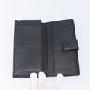 GUCCI GG Canvas Long Wallet Nylon Black Silver 231835 Auth am12944V-17