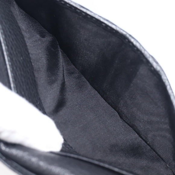 GUCCI GG Canvas Long Wallet Nylon Black Silver 231835 Auth am12944V