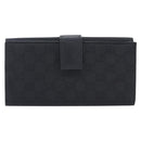 GUCCI GG Canvas Long Wallet Nylon Black Silver 231835 Auth am12944V-3