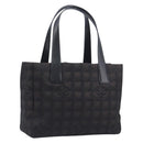 CHANEL New Travel Line Tote PM Bag Canvas Black CC Auth am12945V-1