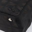 CHANEL New Travel Line Tote PM Bag Canvas Black CC Auth am12945V-12