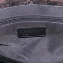 CHANEL New Travel Line Tote PM Bag Canvas Black CC Auth am12945V-14