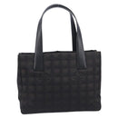 CHANEL New Travel Line Tote PM Bag Canvas Black CC Auth am12945V-2