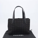 CHANEL New Travel Line Tote PM Bag Canvas Black CC Auth am12945V-23