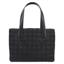 CHANEL New Travel Line Tote PM Bag Canvas Black CC Auth am12945V-3
