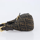FENDI Zucca Canvas Mamma Baguette Shoulder Bag Brown Black Auth am12948V-5