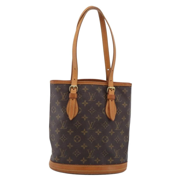 LOUIS VUITTON Monogram Bucket PM Shoulder Bag M42238 LV Auth am12952