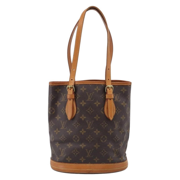 LOUIS VUITTON Monogram Bucket PM Shoulder Bag M42238 LV Auth am12952