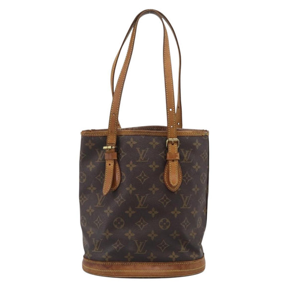 LOUIS VUITTON Monogram Bucket PM Shoulder Bag M42238 LV Auth am12953