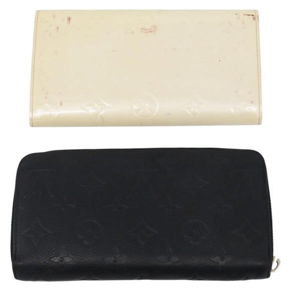 LOUIS VUITTON Vernis Epi Wallet Leather Patent leather 4 Set LV Auth am12955