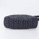 CELINE C Sulky Shoulder Bag Canvas Navy Gold Auth am12958-11