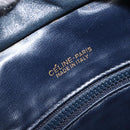 CELINE C Sulky Shoulder Bag Canvas Navy Gold Auth am12958-18