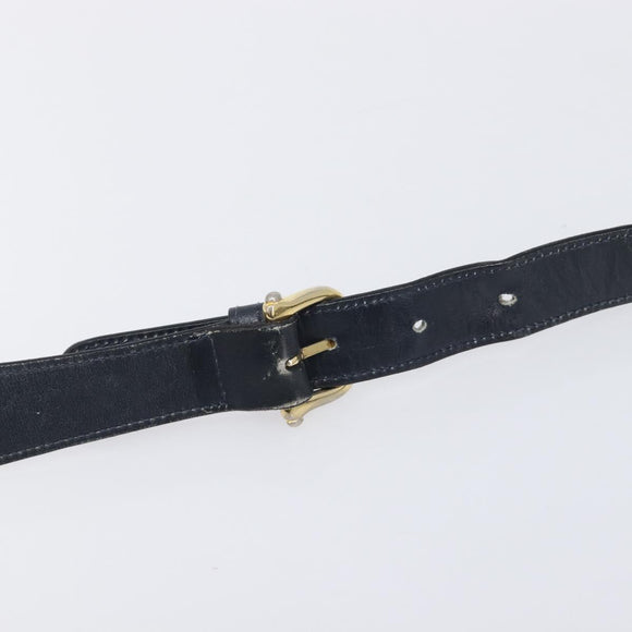 CELINE C Sulky Shoulder Bag Canvas Navy Gold Auth am12958