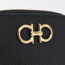 Salvatore Ferragamo Gancini Coin Purse Taurillon Leather Black Auth am12960V-13