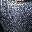 Salvatore Ferragamo Gancini Coin Purse Taurillon Leather Black Auth am12960V-20