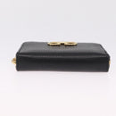 Salvatore Ferragamo Gancini Coin Purse Taurillon Leather Black Auth am12960V-7