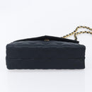 CHANEL Matelasse Decacoco Chain Shoulder Bag Satin Black Gold CC Auth am12961M-10