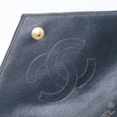 CHANEL Matelasse Decacoco Chain Shoulder Bag Satin Black Gold CC Auth am12961M-19