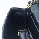 CHANEL Matelasse Decacoco Chain Shoulder Bag Satin Black Gold CC Auth am12961M-23