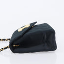 CHANEL Matelasse Decacoco Chain Shoulder Bag Satin Black Gold CC Auth am12961M-5