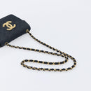 CHANEL Matelasse Decacoco Chain Shoulder Bag Satin Black Gold CC Auth am12961M-7
