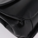 GUCCI Bamboo Hand Bag Leather Black Gold Auth am12965V-11