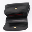 GUCCI Bamboo Hand Bag Leather Black Gold Auth am12965V-16