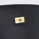 GUCCI Bamboo Hand Bag Leather Black Gold Auth am12965V-17