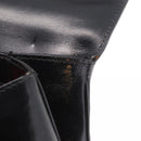 GUCCI Bamboo Hand Bag Leather Black Gold Auth am12965V-19