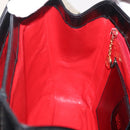 GUCCI Bamboo Hand Bag Leather Black Gold Auth am12965V-24