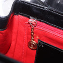 GUCCI Bamboo Hand Bag Leather Black Gold Auth am12965V-28