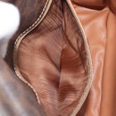 CELINE Macadam Canvas Circle Shoulder Bag PVC Leather Brown Gold Auth am12967V-24