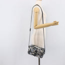BURBERRY Nova Check Blue Label Shoulder Bag Nylon Blue Silver Auth am12972V-26